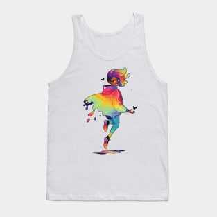 Raincoat rainbow Tank Top